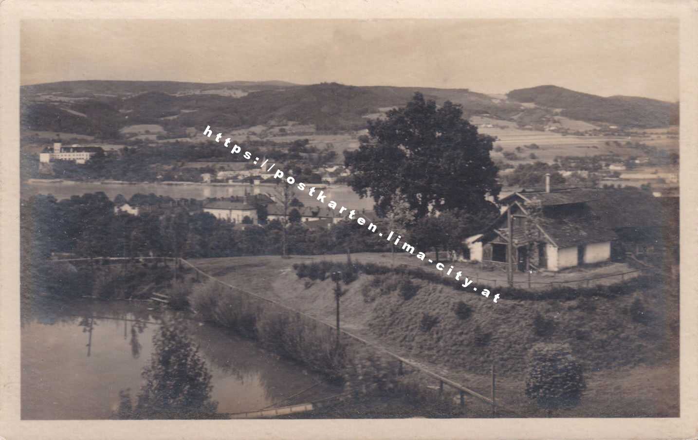 Blick von Ybbs nach Persenbeug 1918